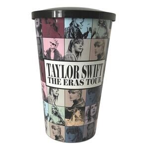 Taylor Eras Tour Movie Theater Cup Black Lid Souvenir Plastic Drink 32 oz